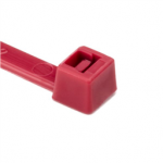 T50I2C2UL HellermannTyton Standard Cable Tie, 12" Long, 50lb Tensile Strength, PA66, Red, 100/pkg
