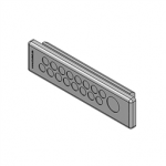 43583 Icotek KEL-DP-E 86|17 gy / Cable entry plate, pluggable, for wall thickness 1.5 - 2.5 mm, IP64