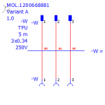 1200668881 Molex M12 Double-Ended Cordset, Female - Male / CSE M12 3P AC FE RA MA STR 3M DE UNSH