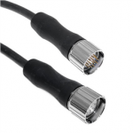 MCVW-19MFP-2M Mencom TPE Cable - 18/22 AWG - 150 V - 1/10A / 19 Poles Male Straight to Female Straight Plug 10 m