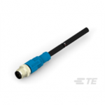 T4161110005-002 TE Connectivity M12  Cable Assembly Single Ended Male Straight / 1000 mm PVC Cable, 5 wire / Shielded