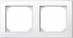 Merten 2fach Rahmen  M-Smart Polarweiss glaenzend 47