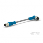 T4152124005-006 TE Connectivity M12 to M12 Cable Assembly Double-Ended Right Angle Male To Straight Female / 7000 mm PVC Cable, 5 wire / Unshielded