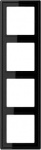Jung 4fach Rahmen Abdeckung  Schwarz LS984SW
