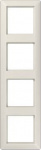 Jung 4fach Rahmen   Creme-Weiss AS584