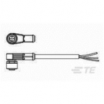 2273012-4 TE Connectivity M8 Cable Assembly Single-Ended Female Right Angle / 10000 mm PUR Cable, 4 wire / Unshielded