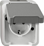 Merten   Steckdose Aquastar Licht-Grau MEG2400-802