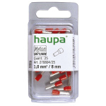 Гильза конечная изолированная (НШВИ) 1.0/8 красн. (уп.25шт) HAUPA 270804/25