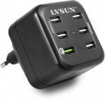 LVSUN Fast LS-6USQ USB-Ladegeraet Steckdose Ausgang