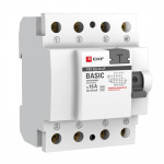 Выключатель дифференциального тока (УЗО) 4п 40А 300мА ВДТ-40 (электрон.) Basic EKF elcb-4-40-300e-sim