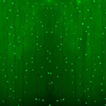 Гирлянда "Светодиодный Дождь" 2x0.8м 160LED зел. 230В провод прозр. Neon-Night 235-104