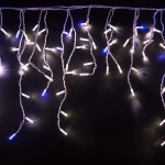 Гирлянда Айсикл 4.8х0.6 м эффект мерцания 176LED бел. 220В провод бел. Neon-Night 255-165