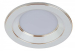 Светильник светодиодный KL LED 15-9 WH/GD круглый"золотая окантовка" 9Вт 4000К d120 бел./золото ЭРА Б0028284