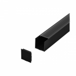 LI63668 Schrack Technik LED-Stripe Profil EB mit klarer Abd. schwarz, 2000mm