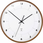 TFA 98.1097 Funk Wanduhr 25.5 cm x 5 cm Holz