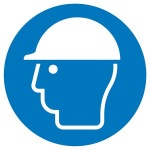 Gebotsschild Kopfschutz benutzen  Aluminium (d) 10