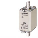 3NA3814-7 Siemens LV HRC FUSE LINK GL/GG WITH NON-INSULATED GRIP LUGS / WITH FRONT INDICATOR SIZE 00, 35A, AC 500V/DC 250V