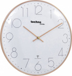 Techno Line WT 8235 gold optik Funk Wanduhr 350 mm