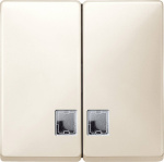 Merten  Abdeckung Wechselschalter Antik Weiss 41354