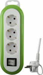 GAO 0552 Steckdosenleiste mit Schalter 3fach Weiss,