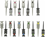 Krokodilklemmen-Set Steckanschluss 0.64 mm CAT I S