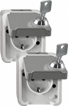 Merten   Steckdose Aquastar Licht-Grau MEG2418-802