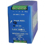 MDP60-24A-1C Micron 60W x 24Vdc DIN-Rail mounted switching power supply