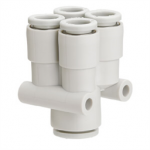 KQ2UD04-06A SMC KQ2UD, One-touch Fitting White Color - Different Diameter Double Union “Y”