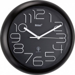 Mebus 52830 Funk Wanduhr 300 mm x 45 mm Schwarz