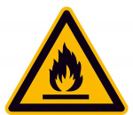 Warnschild Feuergefaehrliche Stoffe  Aluminium   20