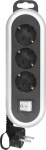 GAO EMP403K bl/silver Steckdosenleiste mit Schalte