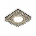 Светильник светодиодный Backlight BL033 GU5.3 2700К квадрат шампань/кристалл/хром Gauss BL033