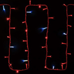 Гирлянда модульная "Дюраплей LED" 20м 200LED мерцающий "Flashing" (каждый 5-й диод) красн. провод бел. каучук Neon-Night 315-182