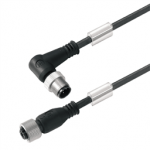 1821050250 Weidmueller Sensor-actuator Cable (assembled) / Sensor-actuator Cable (assembled), Connecting line, M12 / M12, No. of poles: 3, Cable length: 2.5 m, pin, angled - bush straight