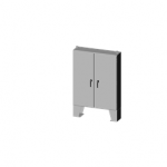 SCE-60EL4812SS6LPPL Saginaw S.S. 2DR EL LPPL Enclosure / #4 brushed finish on all exterior surfaces. Optional sub-panels are powder coated white.