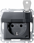 Merten   Steckdose System M Anthrazit MEG2315-0414