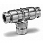 KQG2T23-01S SMC KQG2T, Stainless Steel 316, One-touch Fitting, Male Branch Tee