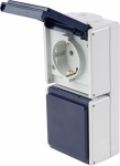 as - Schwabe 62462  Aufputz-Steckdose   IP54 Grau