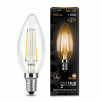 Лампа светодиодная Filament Свеча E14 7Вт 2700К GAUSS 103801107