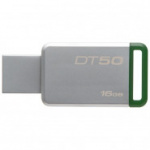 Флеш-память Kingston DataTraveler 50, 16Gb, USB 3.1, серебристый,DT50/16GB