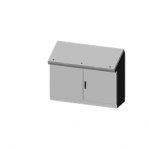 SCE-466019DC Saginaw Console / Dual Access Overlapping Two Door / ANSI-61 gray powder coating inside and out.  Optional sub-panels are powder coated white.