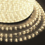 Шнур светодиодный Дюралайт фиксинг круглый 10мм 24LED/м тепл. бел. (уп.100м) Neon-Night 121-126-3
