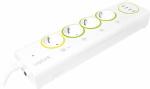 LogiLink PA0130 WiFi-Steckdosenleiste  Weiss, Gruen,