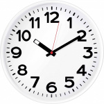 EUROTIME 82321 Quarz Wanduhr  Weiss