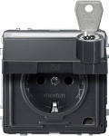 Merten   Steckdose Aquadesign Anthrazit MEG2317-72