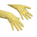 Перчатки хозяйственные латексные Контракт Vileda, желтый, XL, 102588