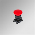 W0351000013 Metal Work Red mushroom-head push button o40