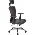 Кресло BN_Cm_EChair-560 TPU кожзам черный, хром