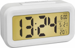 TFA 60.2018.02 Quarz Wecker Weiss Alarmzeiten 1