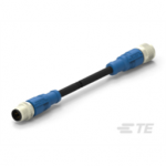 T4162113004-007 TE Connectivity M12 to M12 Cable Assembly Double-Ended Straight Male To Straight Female / 10000 mm PVC Cable, 4 wire / Shielded